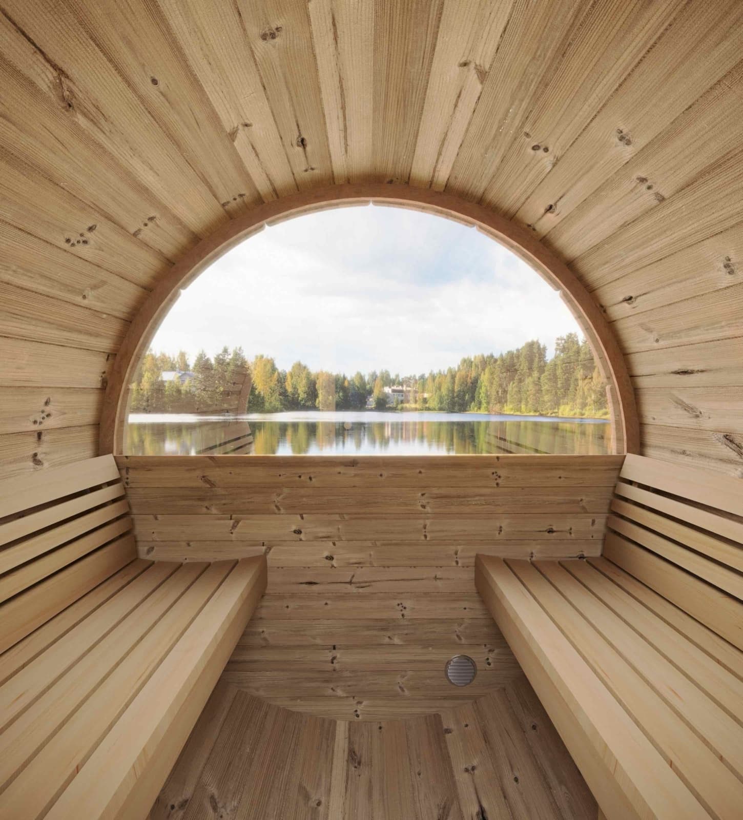 SaunaLife Model E7W Outdoor Barrel Sauna Kit (Window)