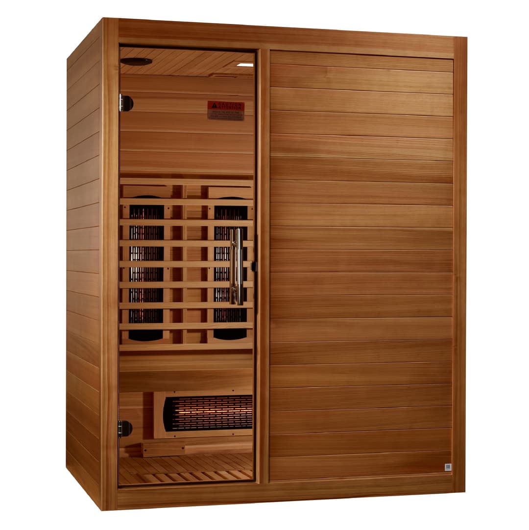 Maxxus S-Line 3-Person Full Spectrum Near-Zero EMF Infrared Sauna (Pacific Cedar)