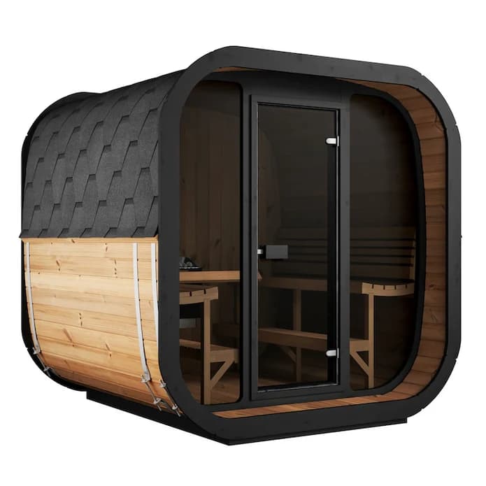 SaunaLife 6-Person CL7G Cube-Series Outdoor Home Sauna