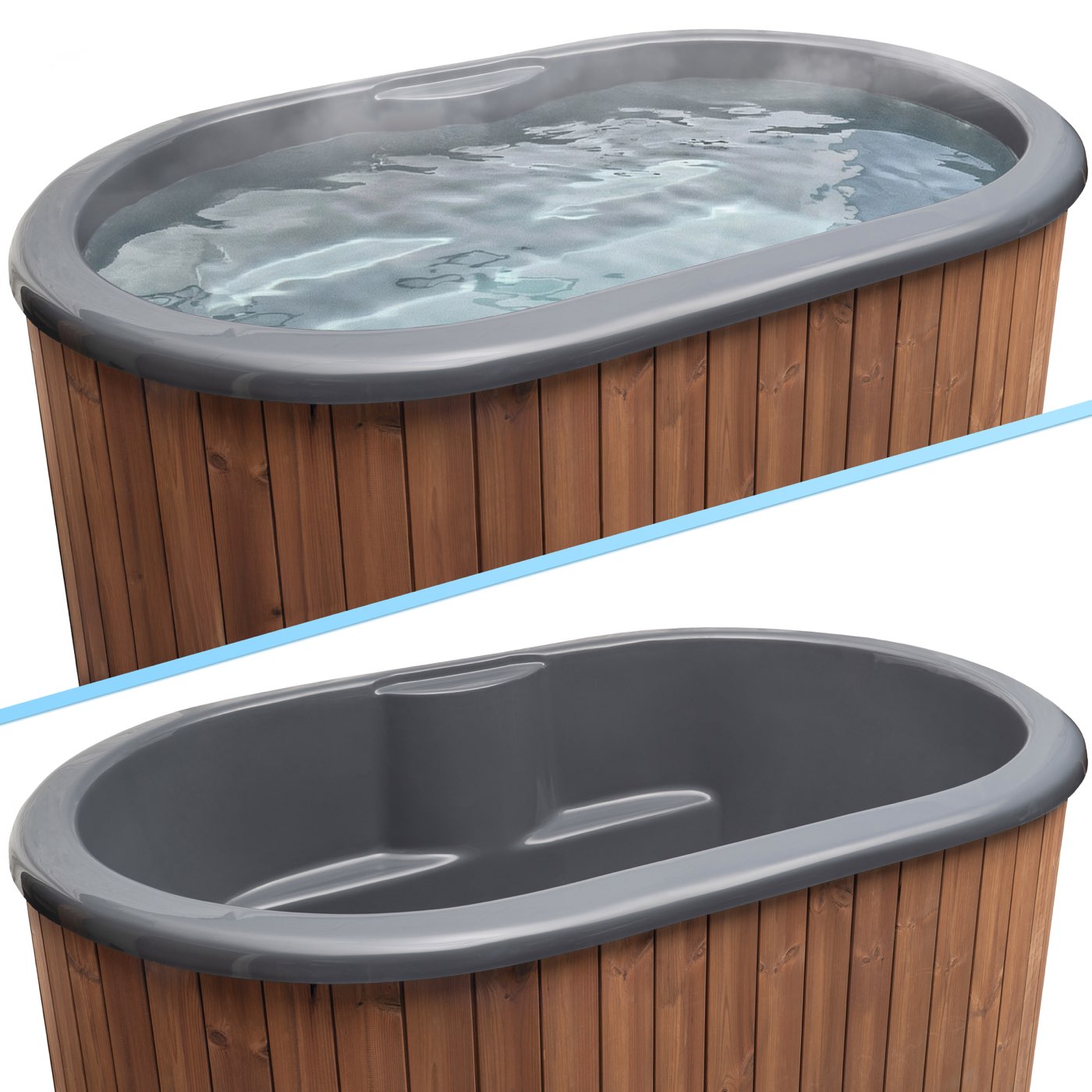 SaunaLife Model S2N 2-Person Cold/Hot Immersion Tub, Natural, view 2
