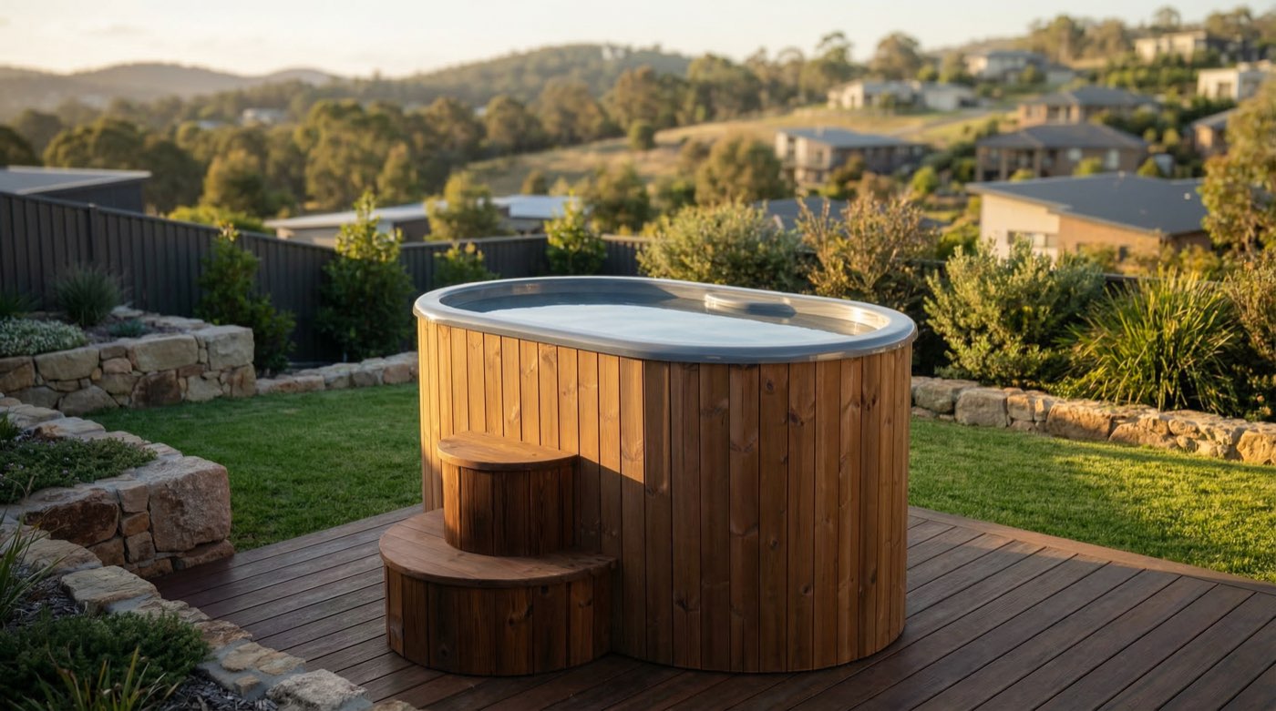 SaunaLife Model S2N 2-Person Cold/Hot Immersion Tub, Natural, view 7