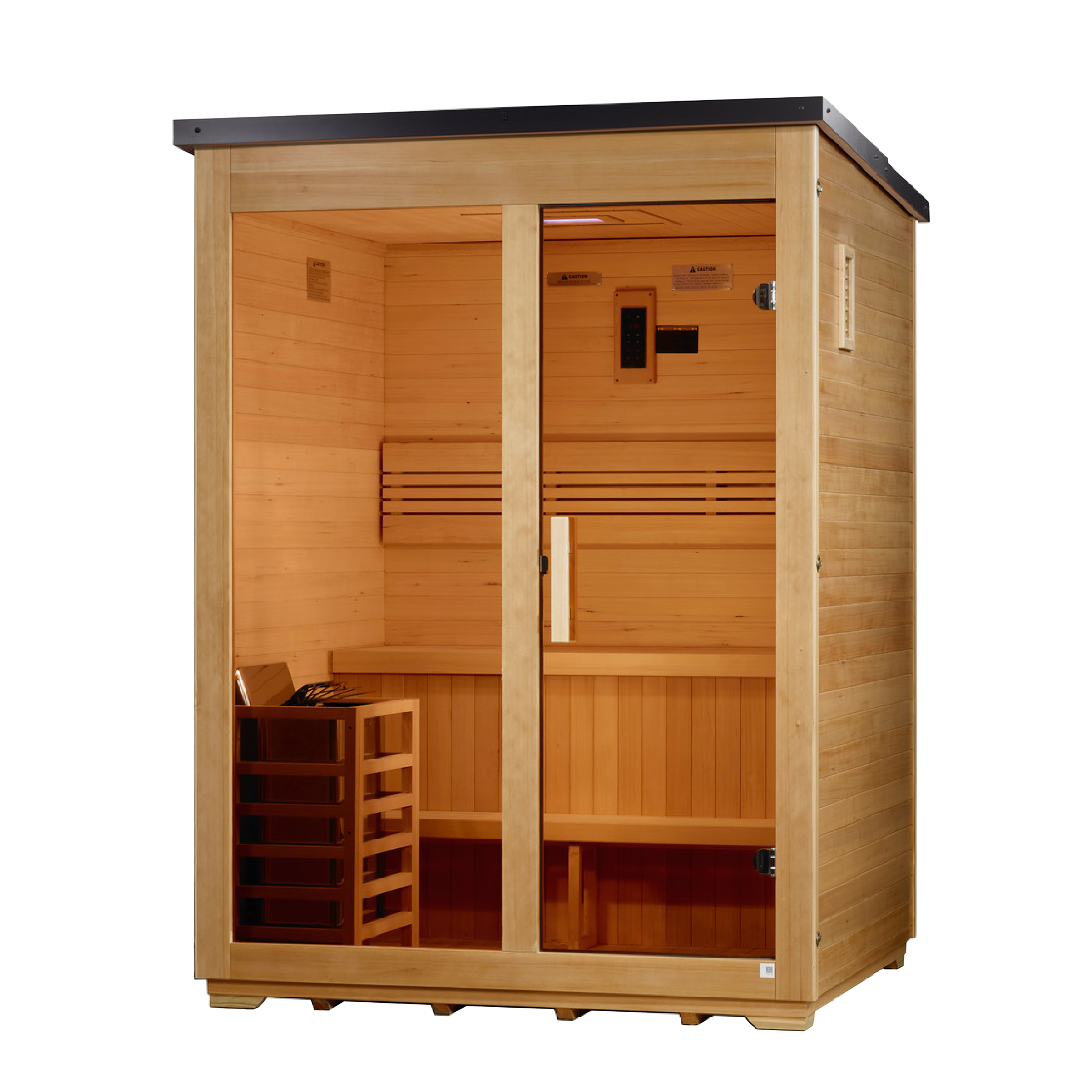Golden Designs Arlberg 3-Person Outdoor Traditional Steam Sauna (Flat Roof), view 2