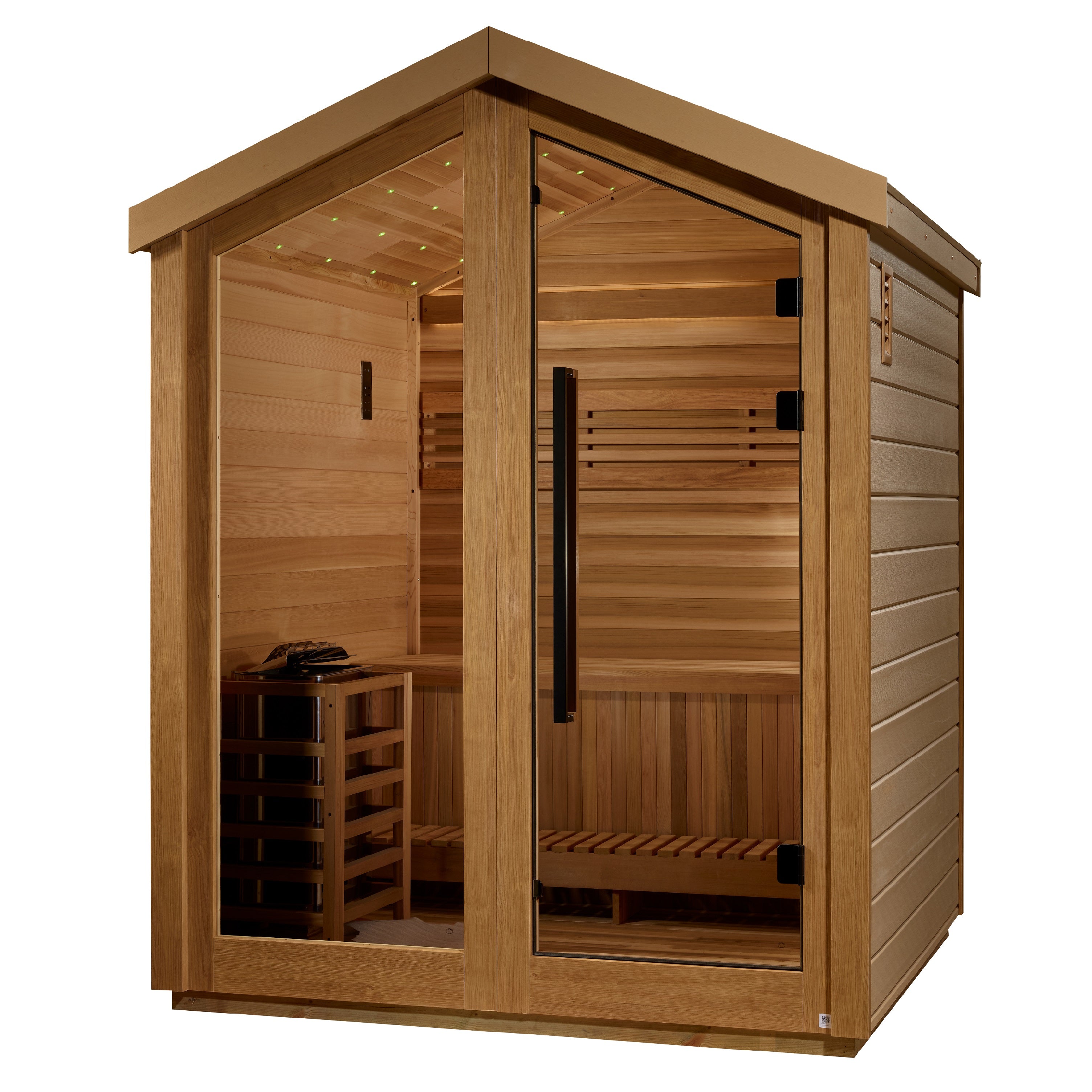 Golden Designs Savonlinna 3-Person Outdoor Traditional Sauna (Vanilla Crème), view 2