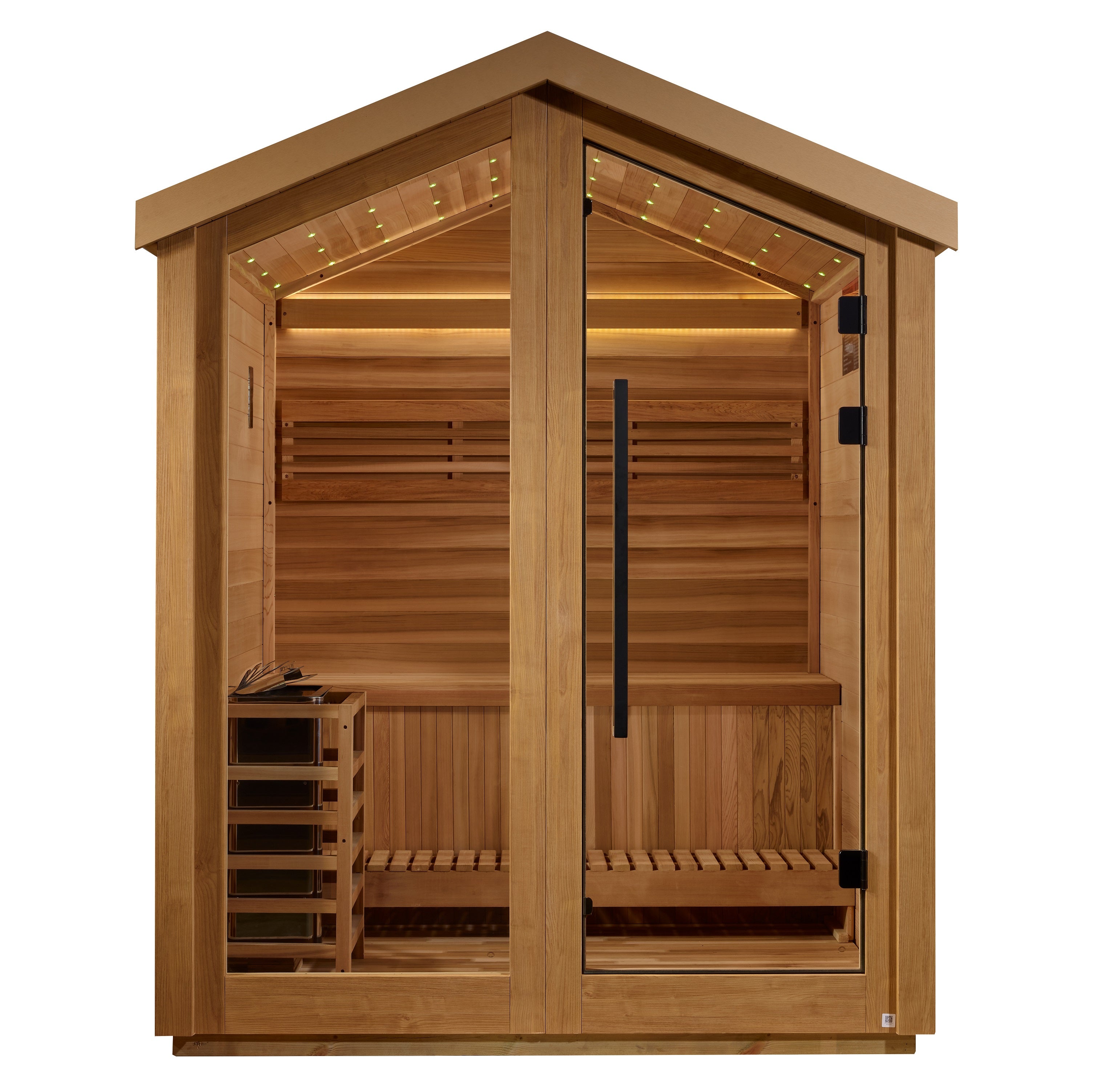 Golden Designs Savonlinna 3-Person Outdoor Traditional Sauna (Vanilla Crème), view 3