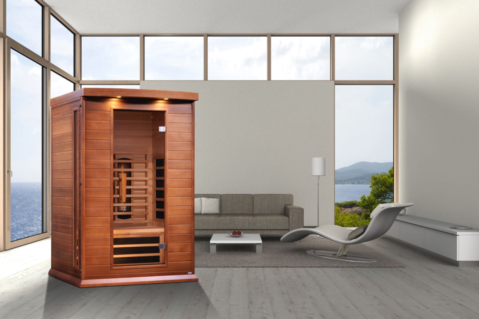 Maxxus 2-Person Full Spectrum Near-Zero EMF Infrared Sauna (Canadian Red Cedar), view 4