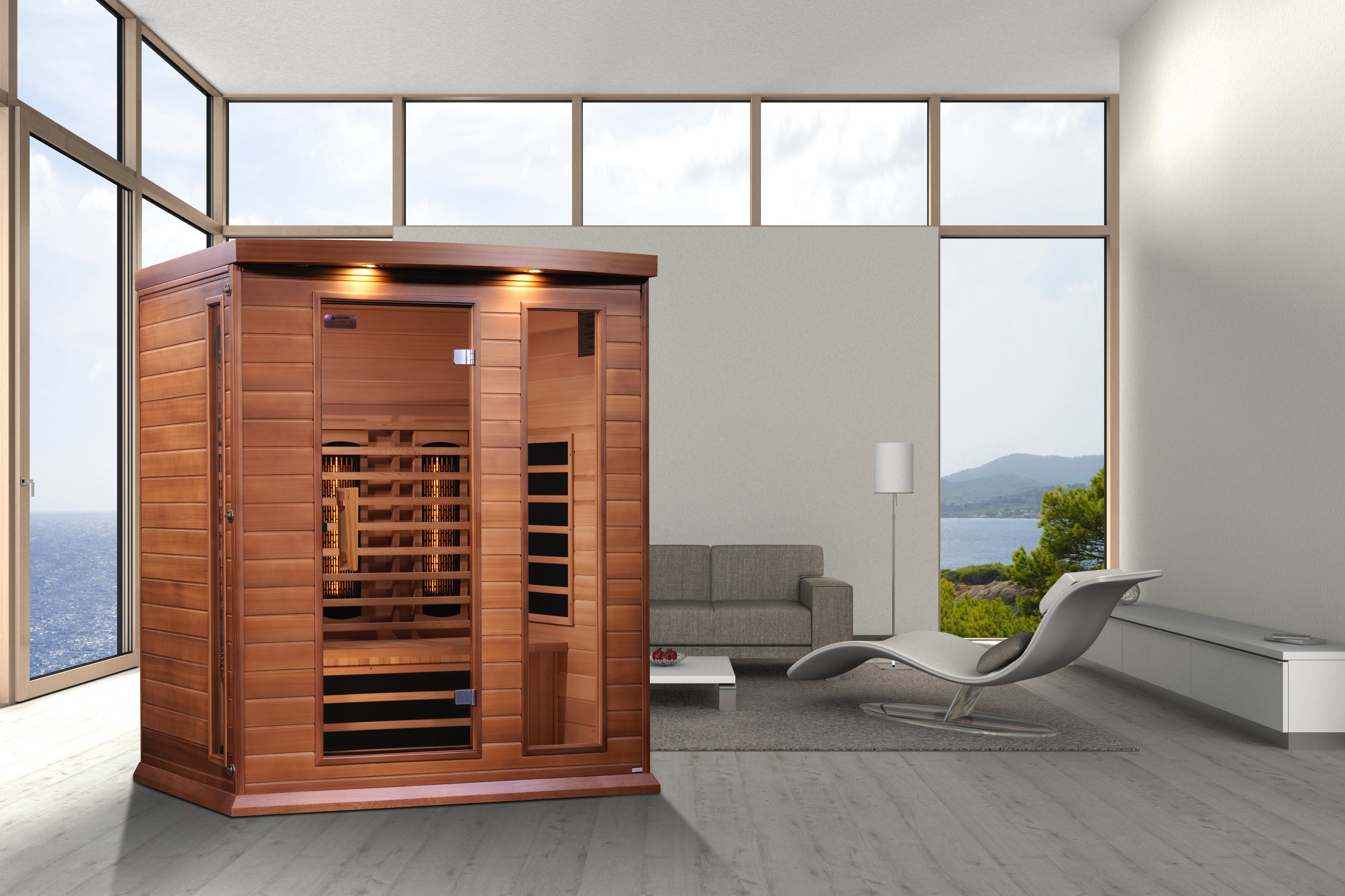 Maxxus 3-Person Full Spectrum Near-Zero EMF Infrared Sauna (Canadian Red Cedar), view 4