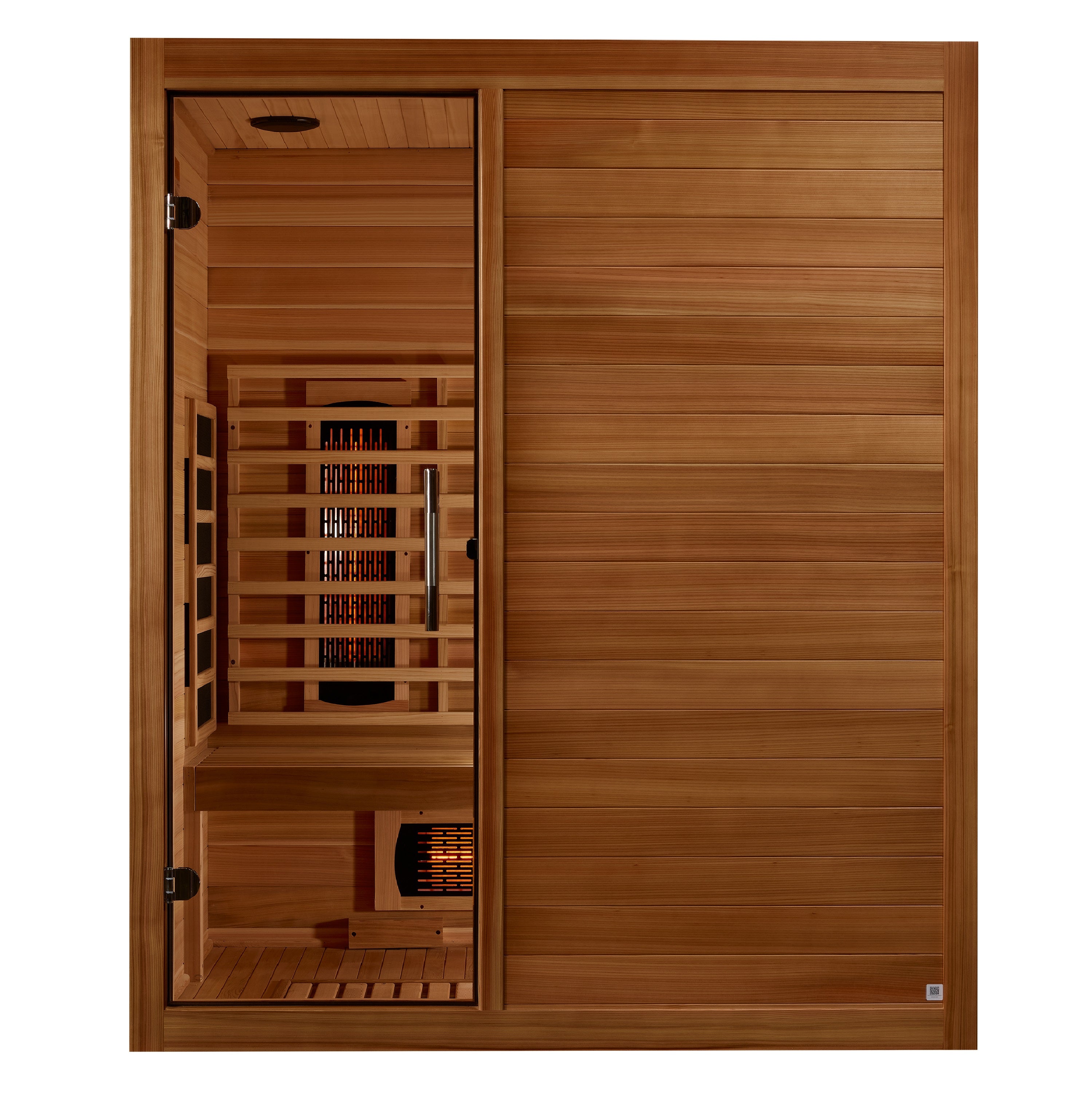 Maxxus S-Line 3-Person Full Spectrum Near-Zero EMF Infrared Sauna (Pacific Cedar), view 2
