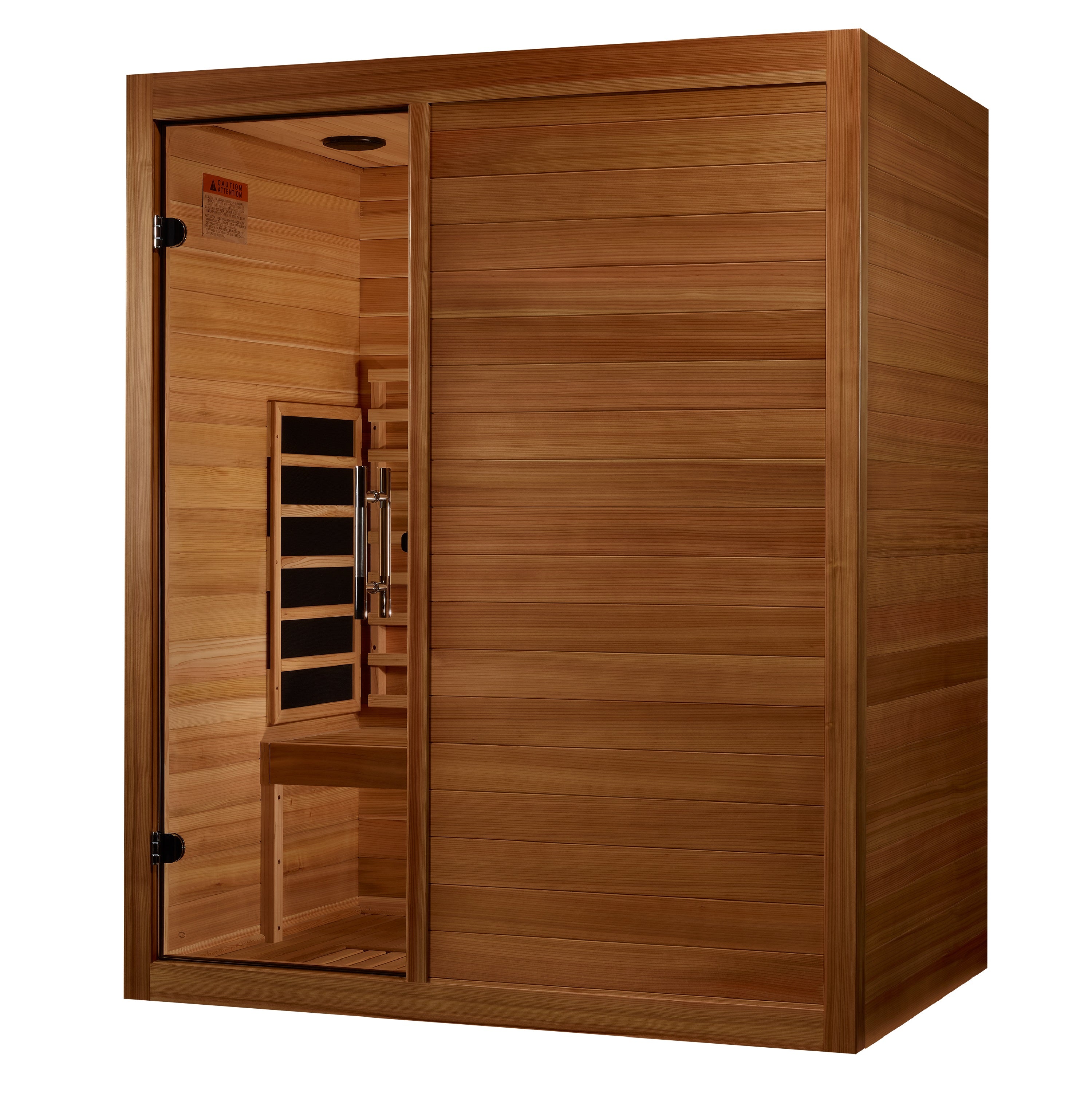 Maxxus S-Line 3-Person Full Spectrum Near-Zero EMF Infrared Sauna (Pacific Cedar), view 3