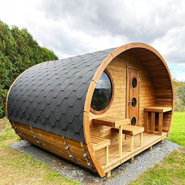 SaunaLife Model G11 Outdoor Home Sauna Kit (8-Person, Thermo-Spruce), view 3